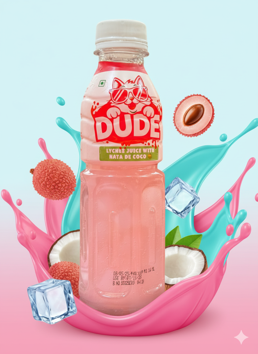 DUDE Bottle with Splash Effects